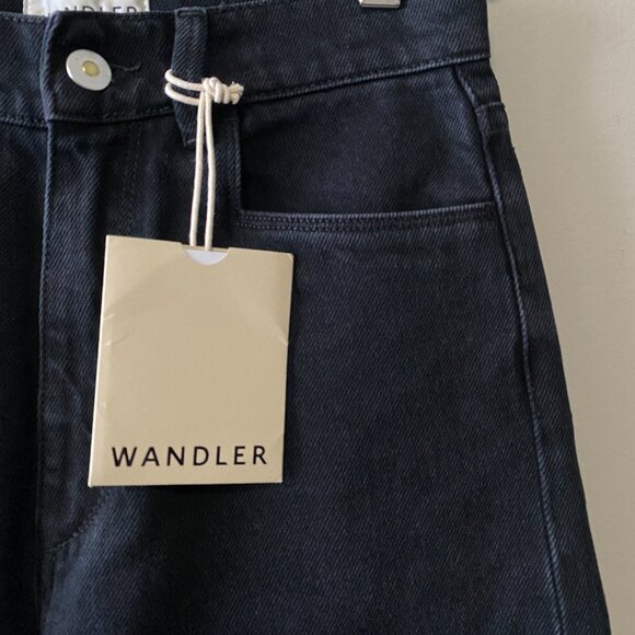 NWT Wandler Comfort Poppy Black Straight Leg Black Denim Jeans - Picture 8 of 16